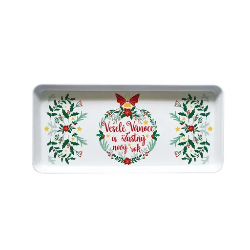 Melamínový servírovací podnos TORO 35x16,5cm veselé vánoce