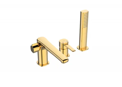 INVENA - Vaňová batéria 3 otvorová GLAMOUR zlato BW-02-S09-V