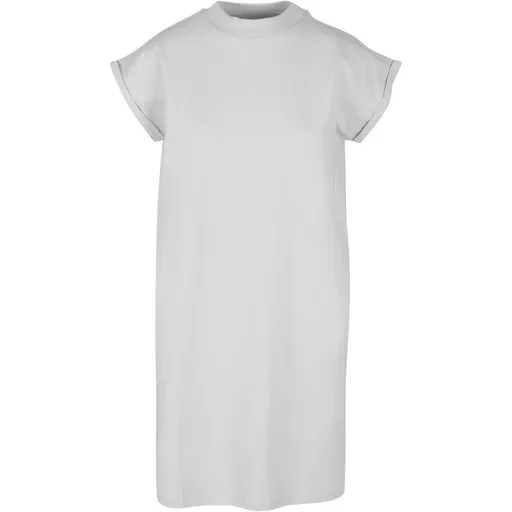 Build Your Brand Ležérne bavlnené šaty s golierikom - Svetlá asfaltová | L