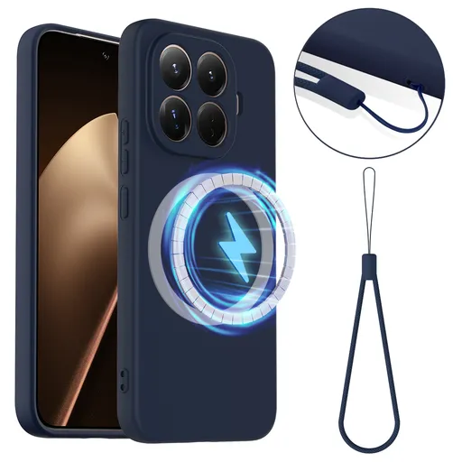 RUBBER MAGSAFE Silikónový kryt pre Xiaomi 15T Pro  NAVY BLUE