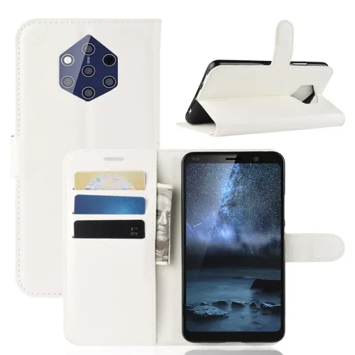 LITCHI Peňaženkové puzdro Nokia 9 biele