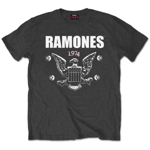 Ramones tričko 1974 Eagle Šedá S