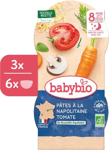 BABYBIO Neapolské cestoviny 3× (2× 200 g) (BABY11820s)