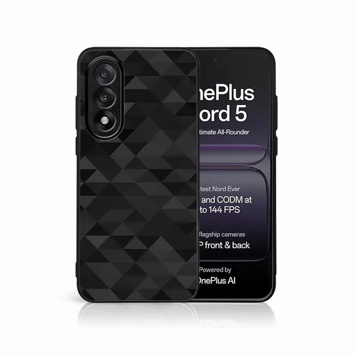 MY ART Ochranný kryt pre OnePlus Nord 5 5G BLACK TRIANGLES (232)