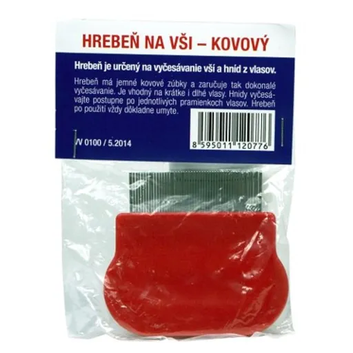 VITAR Hrebeň na vši kovový 1 ks