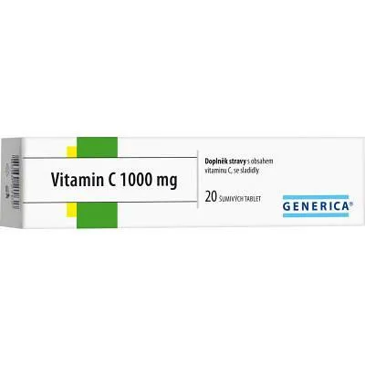 GENERICA Vitamín C 1000 mg 20 šumivých tabliet