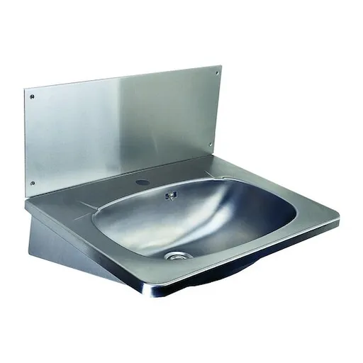 Umývadlo Sanela 44x19 cm nerez mat otvor pre batériu uprostred SLUN02