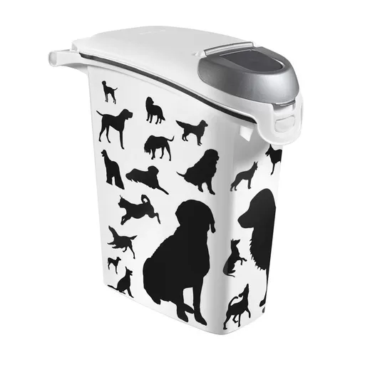 CURVER Kontajner na krmivo 10kg | biela, čierna