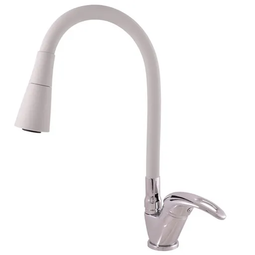 RAV SLEZÁK Sázava drezová batéria so silikónovým ramienkom sivá / chróm sa306.0/13s SA306.013S