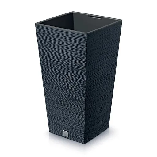 Kvetináč FURU SQUARE 24 cm, antracitová, 24 cm