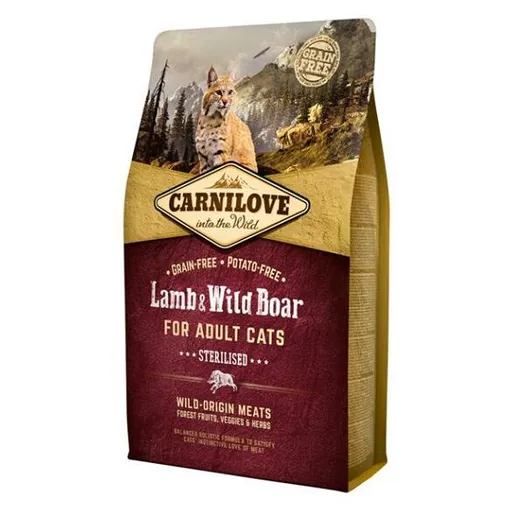 CARNILOVE Lamb & Wild Boar Grain Free granuly pre kastrované mačky 1 ks, Hmotnosť balenia: 2 kg