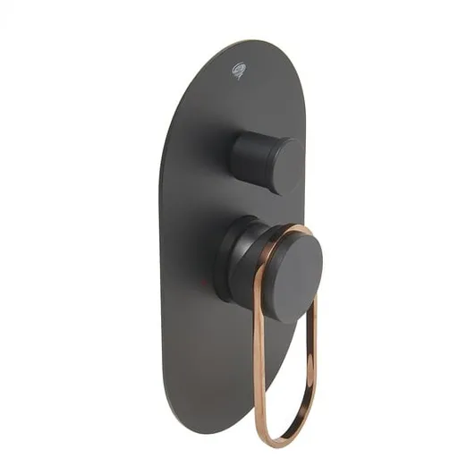 Sprchová a vaňová batéria SAT Fusion vrátane podomietkového telesa čierna/bronz SATBSFU215CPCBR