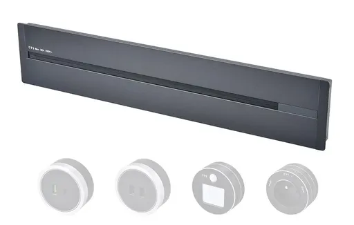 Zásuvková lišta - zápustná Viking LZ60G/230V,50Hz/60cm dĺžka/sivá/až 7 modulov/IP20/hliník/zápustná