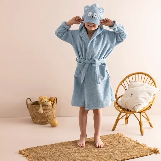 Detský župan panda s kapucňou, froté 380g/m2