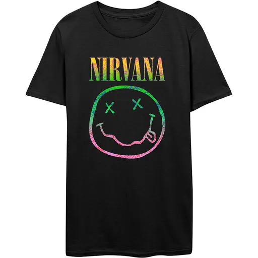 Nirvana tričko Sorbet Ray Smiley Čierna M