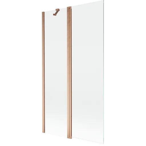 MEXEN - MIST vaňová zástena 100x150 cm 6mm f+s, meď kartáčovaná, číra 8A9-100-011-65-00