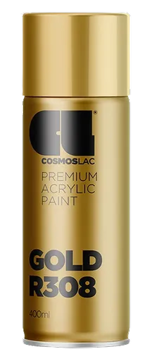 COSMOS LAC - Akrylátový dekoračný sprej R308 - zlatá, 0,4 L