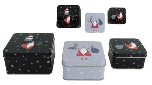 MAKRO - Dóza dekoračná vianočná 3ks rôzne motívy