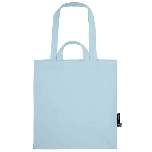 Neutral Nákupná taška so 4 uškami z organickej Fairtrade bavlny - Svetlomodrá