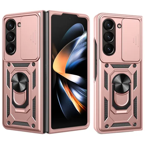 RING CAMERA Kryt s držiakom pre Samsung Galaxy Z Fold7 5G ružový