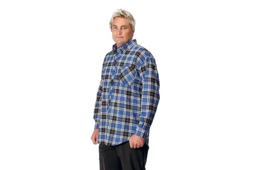 SATURN flanelová košeľa modrá 2XL