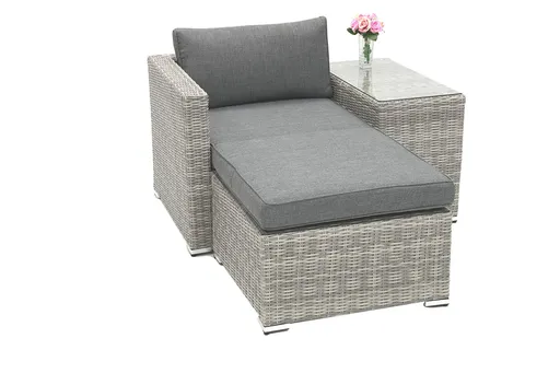 DEOKORK Ratanová variabilná zostava SEVILLA 2in1 (sivá)