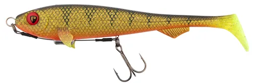 Fox rage gumová nástraha super slick shad loaded uv natural perch - 18 cm