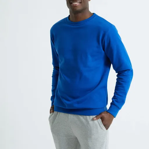 Mikina s okrúhlym výstrihom z česaného moltonu