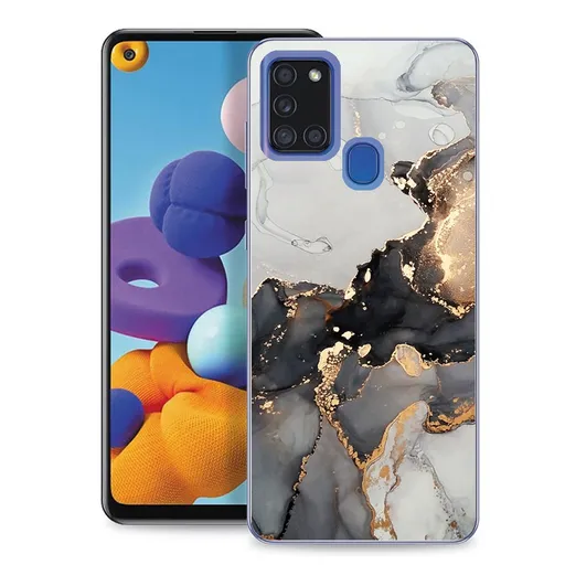 MY ART Ochranný kryt Samsung Galaxy A21s GREY MARBLE (140)