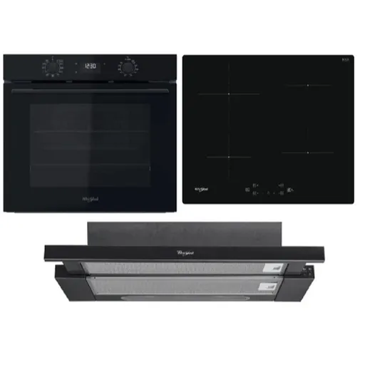 Whirlpool rúra OMK58CU1SB + indukčná varná doska WSQ7360NE + odsávač pár AKR7491NB SETWH31