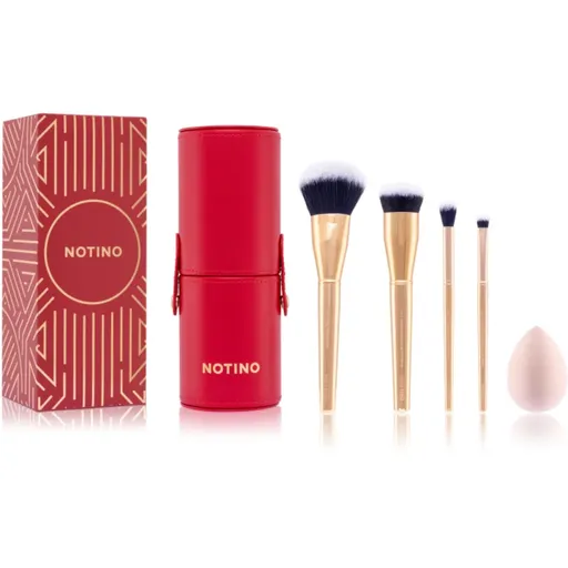 Notino Gift Set Make-up Brushes and Sponge Gift Set sada štetcov s puzdrom