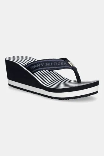 Šľapky Tommy Hilfiger TH STRIPES WEDGE BEACH SANDAL