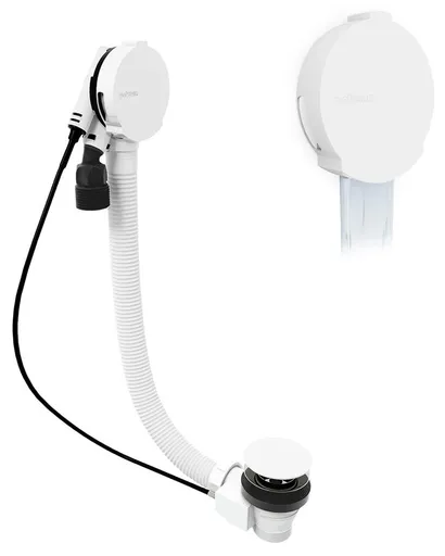 Polysan Polysan, Vaňová súprava s napúšťaním, bovden, dĺžka 600mm, zátka 72mm, biela, 71851.10