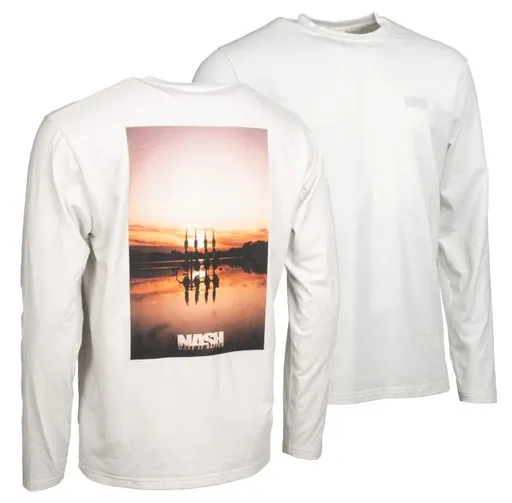 Nash tričko make it happen sunset long sleeve t-shirt ecru - l