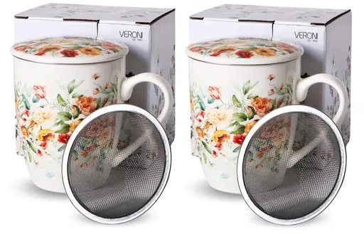 VERONI - Hrnček s čajítkom 360ml Estrella