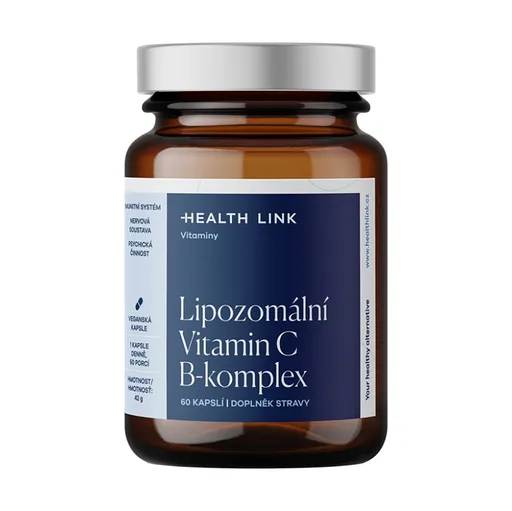 HEALTH LINK Lipozomálny vitamín C+B-komplex 60 kapsúl