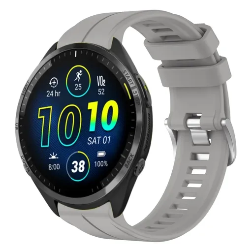 SILICONE Vymeniteľný remienok pre Garmin Forerunner 965 šedý
