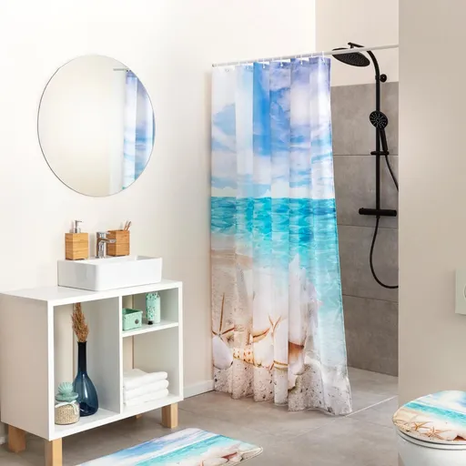 Die moderne Hausfrau Sprchový závěs Pláž