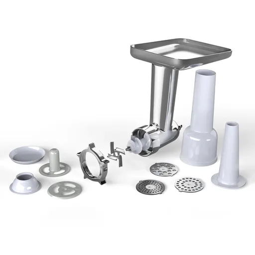 Klarstein Nástavec na mletie mäsa Chiara, príslušenstvo pre kuchynský robot Chiara, 4 nože, nehrdzavejúca oceľ, 3 disky