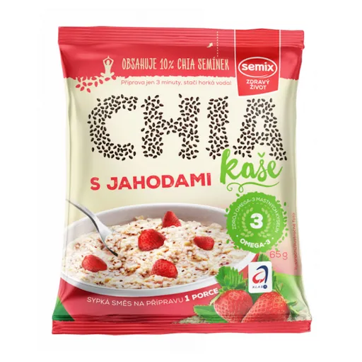 SEMIX Chia kaša jahodová so smotanou 65 g