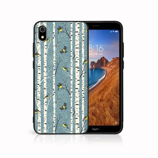 MY ART Kryt s vianočným dizajnom Xiaomi Redmi 7A BIRCH (072)