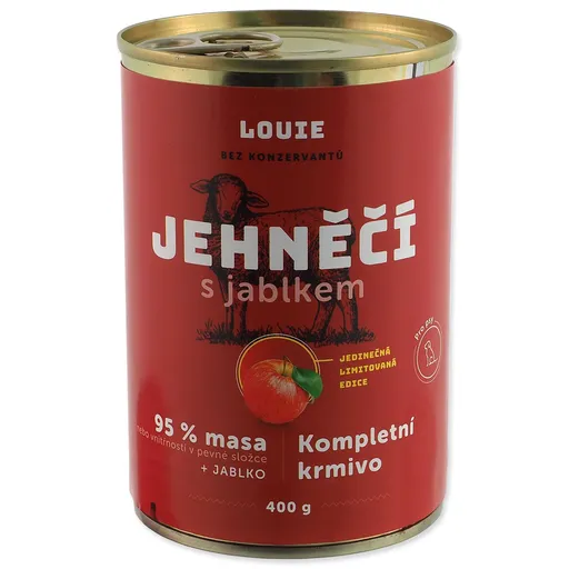 Louie Dog jahňacie s jablkami 400 g