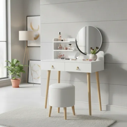 ArtJum Toaletný stolík SCANDI 3 biela | CM-989276