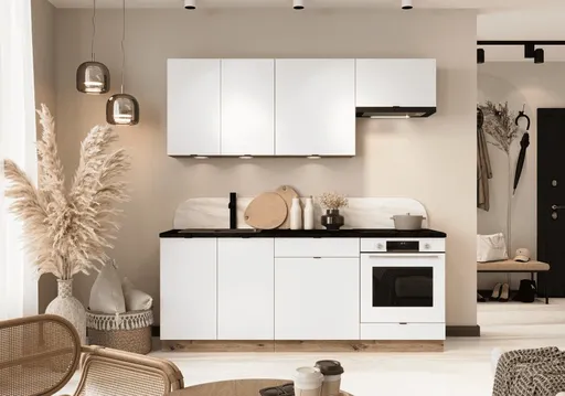 Artstolk Kuchynská linka GIANNA C | dub artisan/biela 200 cm