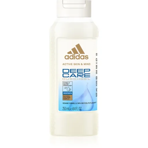 Adidas Deep Care upokojujúci sprchový gél s kyselinou hyalurónovou 250 ml