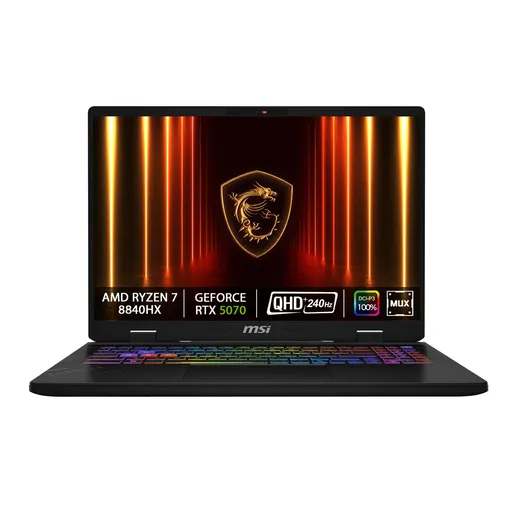 MSI Crosshair A16 HX D8WGKG-021SK/Ryzen 7 8840HX/32GB/1TB/RTX 5070, 8GB/16" QHD+240Hz/Win11 Home