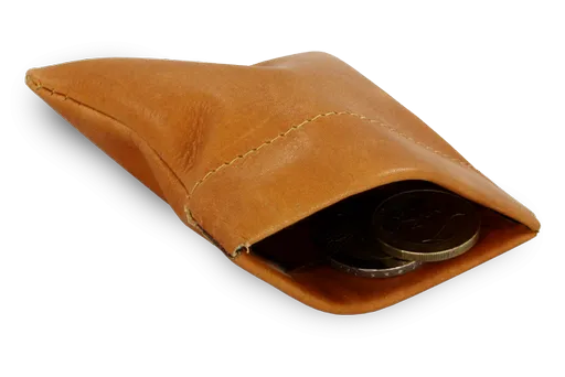 Svetlo hnedé kožené vrecko na mince s pružinou 519-7708-05