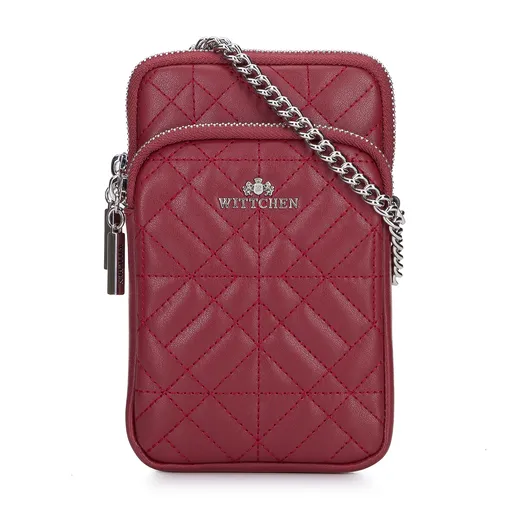 Mini kožená kabelka s vreckom na prednej strane 95-2E-664-3