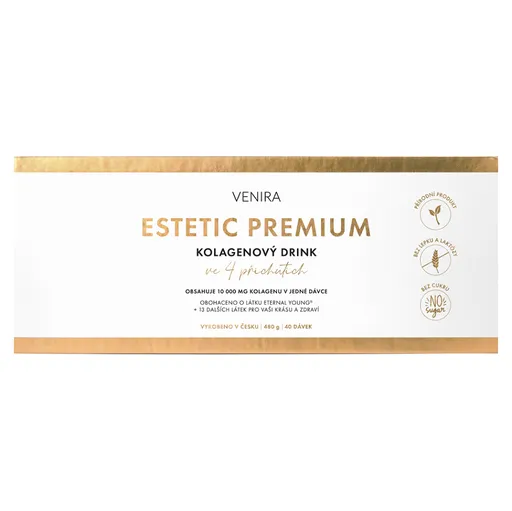 VENIRA Estetic Premium kolagénový drink mix 4 príchutí 40 sáčkov