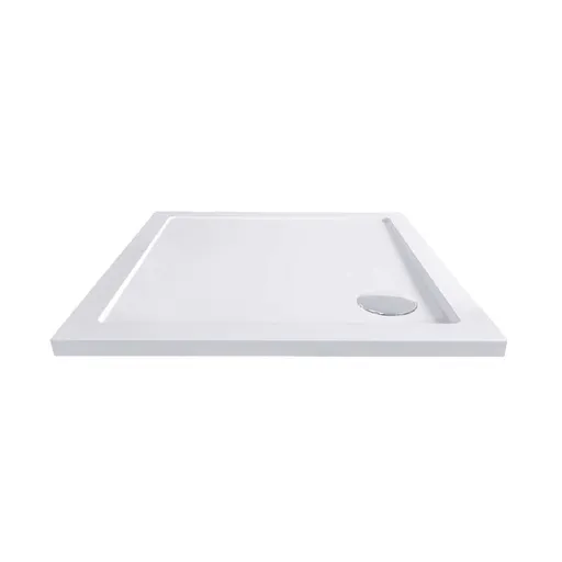 Mereo Štvorcová sprchová vanička, 90x90x4 cm, SMC, biela, vrátanie sifóna CV31NS